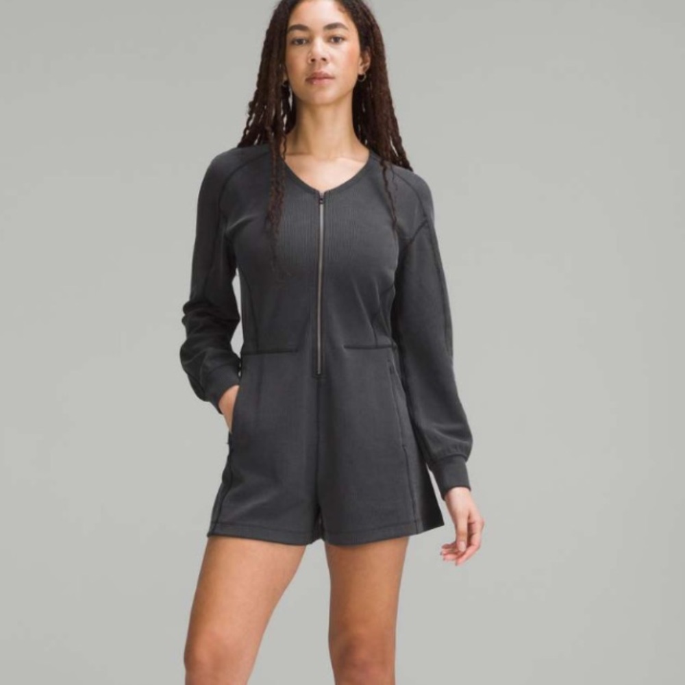 Lululemon ribbed softstreme long sleeved romper